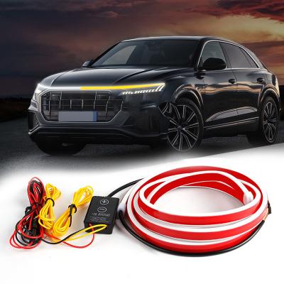 China 12V DIY Car Hood Flexible Led Strip Light White Daytime Running Lights Decoration Backlight Long Auto Atmosphere Lamp for sale