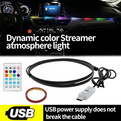 China DC5V-12V RGB LED Car Interior Decoration Atmosphere Light Acrylic APP Control Hidden Style en venta