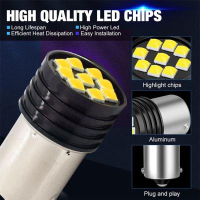 China 1157 BAY15D LED P21/5W 1156 BA15S P21W LED-Glühlampen 9 SMD 3030 R5W R10W Fahrzeug-Rückwärtslicht Bremsschwanzlampe zu verkaufen