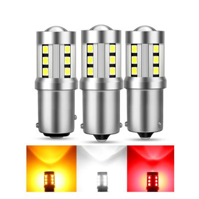 China Universal Branco LED Car Turn Signal Lights1156 1157 3030 15SMD lâmpada LED Branco Amarelo Canbus Placa de licença Interior LED à venda