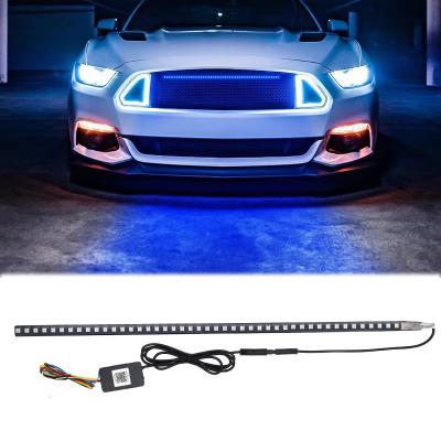 Cina Universal ABS Car Interior Luci a LED impermeabile 56CM Car Flash Strobe Light Cavaliere Cavaliere Scanner Light LED Strip Light in vendita