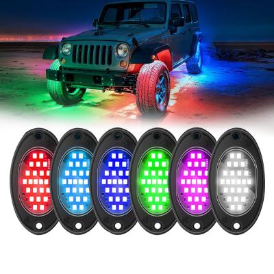 China 12V Waterproof Chassis Light 2835 LED Single Color Pure White 24 LED Rock Light For Truck Jeep ATV UTV Offroad Underglow for sale