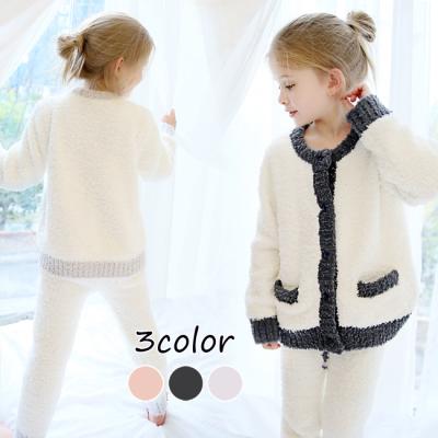 China Breathable Round Neck Small Girl Sleep Wear Soft Hot Selling Feeling Children Winter Room Wear for sale