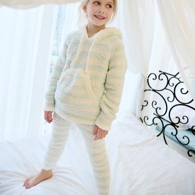 China Breathable Stripe Design Long Sleeve Girl Sleep Wear High Quality Cute Kids Room Wear for sale