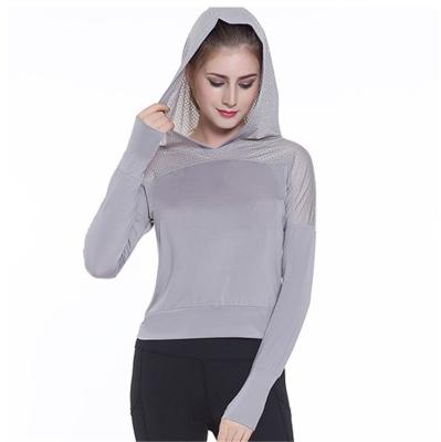 China Good Quality Long Sleeve Breathable Top Women Sportswear Hooded Fitness Yoga Wear Gym Yoga Sport Wear for sale