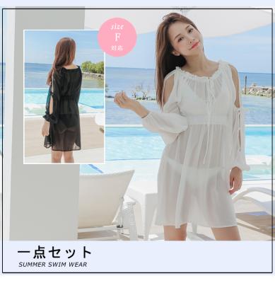 China Girl's ANTI UV Cloth Chiffon Outdoor Sports Breathable Quick Dry Women Beach-wear Over Coat Beach Female Dress for sale