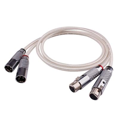 China High Quality DVD Player Profession XLR Cable Silver Plating 3 Pin Male To Male OCC 2XLR Microphone Audio Cable for sale