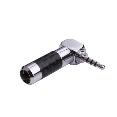 China audio & Carbon Fiber Video Rhodium Plated 2.5mm Right Angle 4 Pole Male Plug For Audio Earphone Headphone Jack Repair for sale