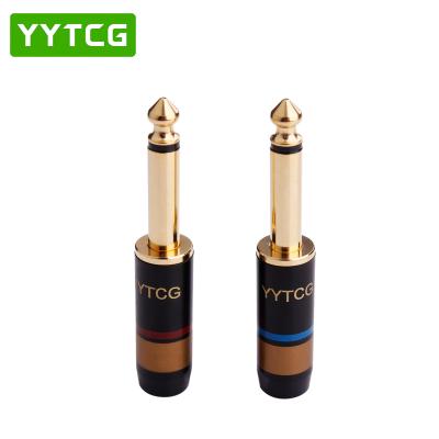 China audio & YYTCG 1/4 Mono Video Connector Guitar 6.35 6.3mm Audio Earphone Jack for sale