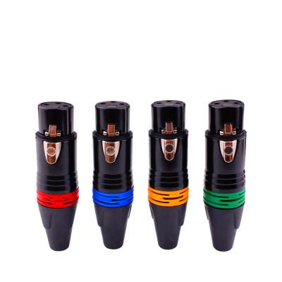 China audio & Male Female Microphone MIC Male Female XLR Connector 3 Pin Microphone High End High Fidelity Audio Video Colorful Connector for sale