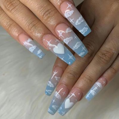 China Easy Apply Nail Matte Artificial Fingernails Fashion Fake Nail Hot Press On Artificial Nails for sale