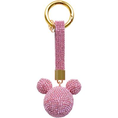 China Cute Crystal Design Anime Cartoon Bling Mouse Key Chain Key Chain New Arrival Full Diamond for sale