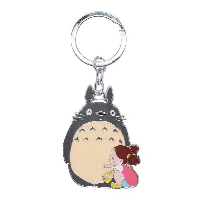 China Custom Popular Cute Totoro Metal Cartoon Metal Key Chain For Gift Wholesale for sale