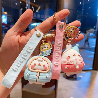 China Plastic Cute Girl Key Ring Cute Bag Key Chain PVC Dolls Keychains Cartoon Baby Boy Key Accessories New for sale