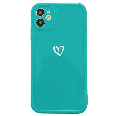 China Cute Ins L190 Love Heart Phone Case For Phone 13 12 Pro 11 Max XS Max XR X 7 8 Plus 12 Mini SE20 Camera Protective Candy Color L190 for sale