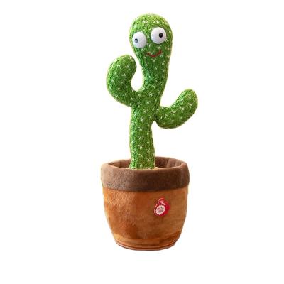 China z112 Hot Sale Cactus Electric Dancing Cactus Plush Stuffed Toy Home Office Decoration Plant Cacti Cactus Plush Toy for sale