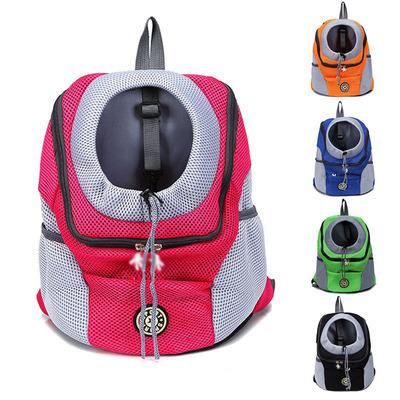 China Double Shoulder Sports Travel Backpack Dog Carrier Portable Outdoor Dog Bag Breathe Freely Front Window Pet Supplies for sale