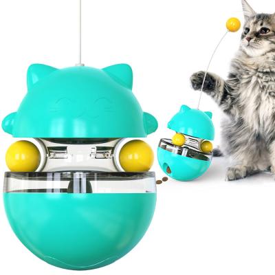 China Hot Sales Viable Cat Dispenser Wholesale Interactive Pet Indestructible Funny Toy Cat Tumbler Toy for sale