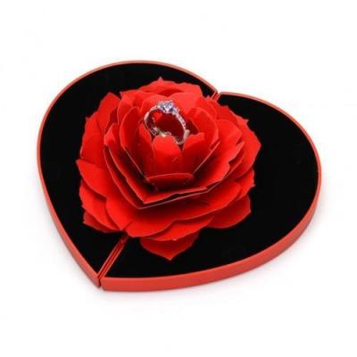 China Attractive Love Heart Shape Proposal Wedding Jewelry Boxes Jewelry Packaging Box Proposal Wedding Ring Boxes for sale