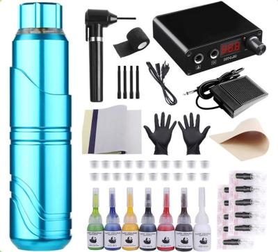 China Full Permanent Hot Style Tattoo Gun Full Set Professional Tattoo Friendly Pen Machine Starter Kit for sale