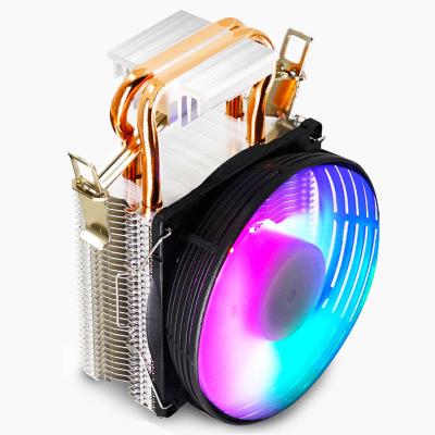 China Quiet Computer Case 2 Heatpipes CPU Cooler 4 Pin PWM RGB PC For LGA 2011 775 1200 1150 1151 1155 X79X99 AMD AM3 AM4 CPU Cooling for sale