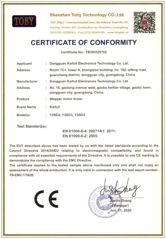 CE - Shenzhen Zion Kaifull Automation Technology Co., Ltd.