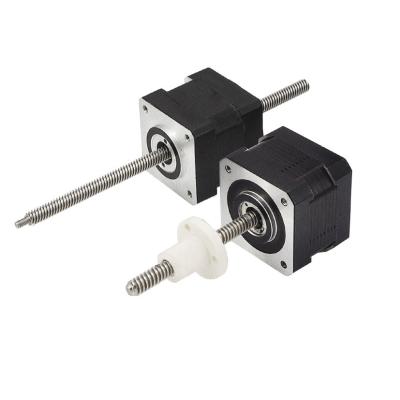 China 35 LHS Series Six Wires 250N Force 2 Phase Nema14 No Captive & External Nut Hybride lineaire stappenmotoren lineaire accuatoren Te koop