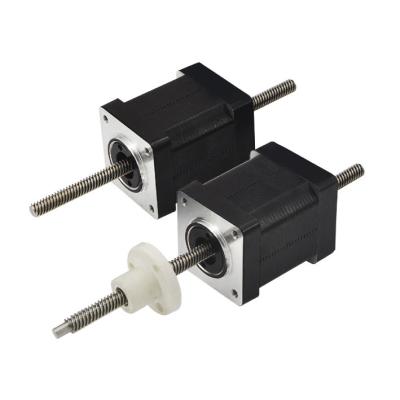 Cina 35 serie LHS a doppio albero 300N forza 2fase Nema14 Nessun captive & External Nut Hybrid lineare stepper motor Acuatori in vendita