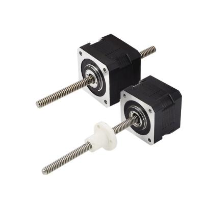 China 42LHS série seis fios 250N força 2 fase Nema17 sem captiva & External Nut híbrido linear Stepper Motors linear Acuadores à venda