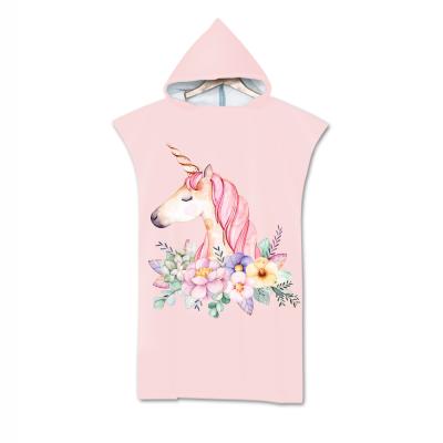 China Wholesale Unicorn Adults Hooded Towel Beach Surf Poncho QUICK DRY Towel Super Absorbent Hooded Poncho For Adults for sale