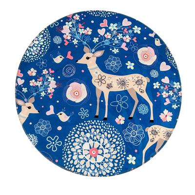 China Factory direct sale custom 3D anti-slip printing cartoon children's room bedroom round rug/rugs for sale