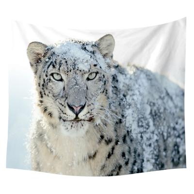 China Cheap Tapestry Cat Dog Wall Art Decor Leopard Pattern Animal Tapestry Wall Hanging Tapestry for sale