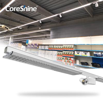 China 160lm/w Dimmable Industrial Slim Led Linear Track Pendant Light For Supermarket for sale