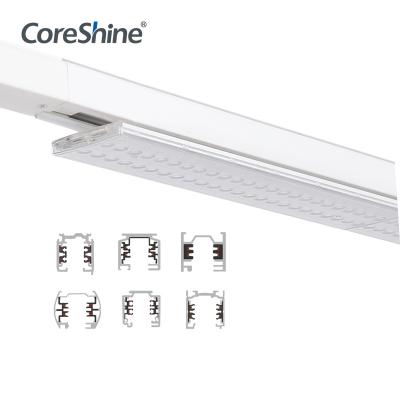 China Supermarket CoreShine CE TUV Recessed Hanging Linear Led Light Fixtures Suspended Led Linear Track Light for sale