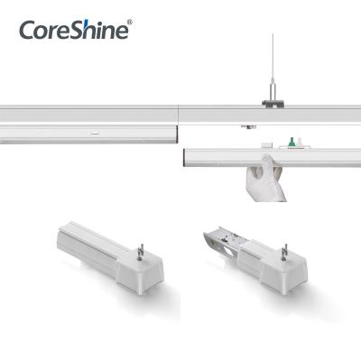 China Supermarket CORESHINE Linear Pendant Fixture Led Commercial Light With Tubes for sale