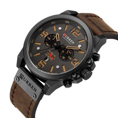 China New CURREN Watch 8314 Day/Date Casual Military Leather Wristwatches Luxury Quartz Business Watch reloj for sale