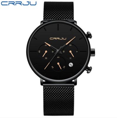 China New CRRJU 2271 six-pin men's popular men's student watch waterproof casual fashion personality watch hot sale for sale