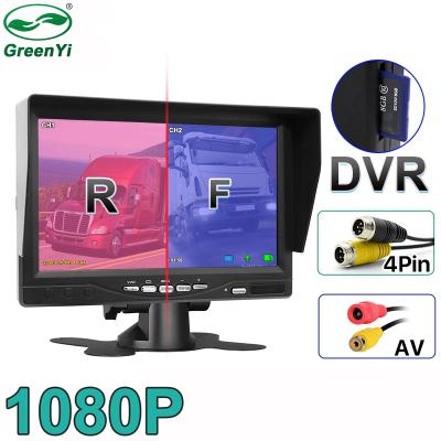 Κίνα GreenYi AHD Recording DVR 7 Inch Car Monitor with 1920*1080P Vehicle Rear View Camera for Truck Bus Support SD Card AP732-P638-1080P προς πώληση