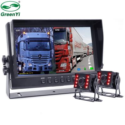 China GreenYi 9 inch 1080P Anti Vibration Recording Car DVR AHD IR Car Rear View Camera Truck Vehicle IPS Monitor Sunshade Support SD Card for sale