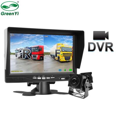 China GreenYi Waterproof AHD Recording DVR 7 Inch Car Monitor with 1280*720P Vehicle Rear View Camera for Truck Bus Support SD Card for sale