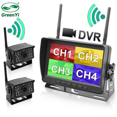 Κίνα GreenYi AHD 7 Inch DVR Monitor 720P High Definition Wireless Reverse Night Vision Waterproof Recorder Wifi Backup Camera For Bus Car Truck προς πώληση