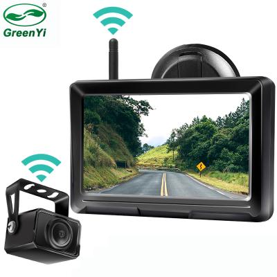 Κίνα GreenYi Waterproof 1080P IPS Wireless 5 Inch Car Monitor Rear View Reverse Camera Driving Kit With Digital Signal Stable Auto Parking προς πώληση