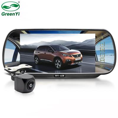 China GreenYi 7 Inch AHD Car Mirror Monitor 170 Degree 1080P Rear View AHD Camera High Definition Vehicle IPS Display 12V-30V for sale