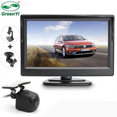 China GreenYi 5 Inch AHD Monitor 1920*1080P Waterproof High Definition 170 Degree Starlight Night Vision Vehicle Bracket Camera For Car for sale