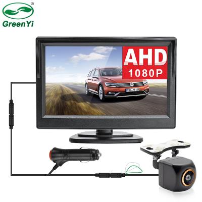 China Waterproof Easy Installation 7.5M Cable Vehicle Dynamic Trajectory Line 5 Inch Car Parking AHD Monitor With 1080P Rear View AHD Camera for sale