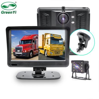 China With Camera GreenYi AHD 1080P 7 Inch Truck DVR Monitor Driving Recorder Dual Lens Front/Rear Dual Recording HD Night Vision Reversing Camera zu verkaufen