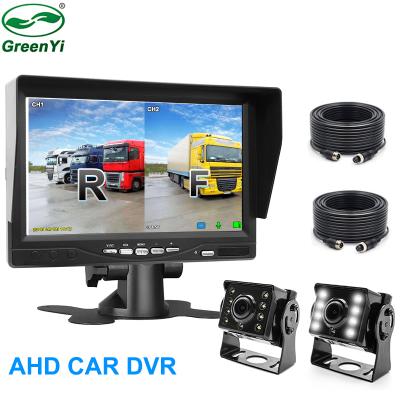 China Other GreenYi AHD Recording DVR 7 Inch Car Monitor with 1920*1080P Vehicle Rear View Camera for Truck Bus Support SD Card for sale