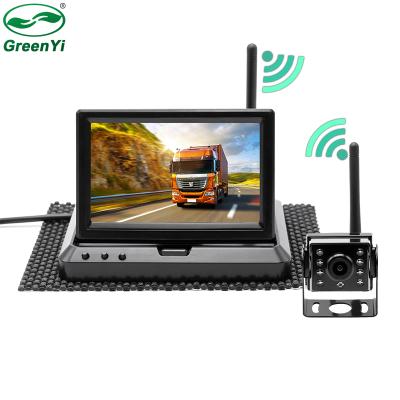 China WIFI GreenYi 1280*720P 5 Inch High Definition AHD Car Wifi Rear View Camera Wireless Night Vision Monitor Screens For Bus Truck Road for sale