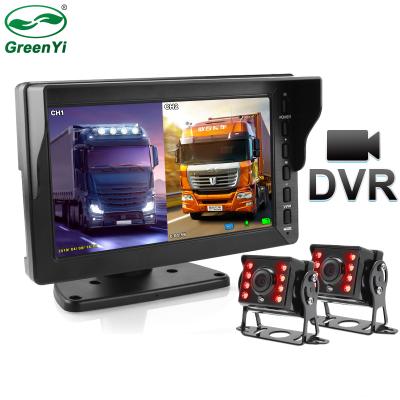 China GreenYi 8 Inch Waterproof AHD 1080P Recording DVR Truck IR Car Rear View Camera Vehicle Monitor IPS Sunshade Support SD Card Mirror en venta