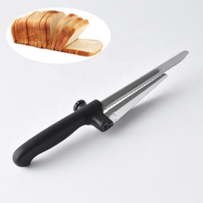 China 8 inch high quality serrated bread knife pp handle bread cutting knife with adjustable slicer guide for sale